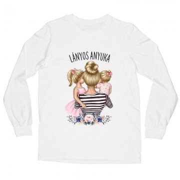 Lányos Anyuka (Gyerekekkel) Hosszú ujjú póló