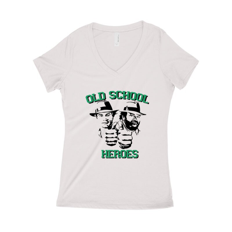 Old School Heroes Női póló V kivágott