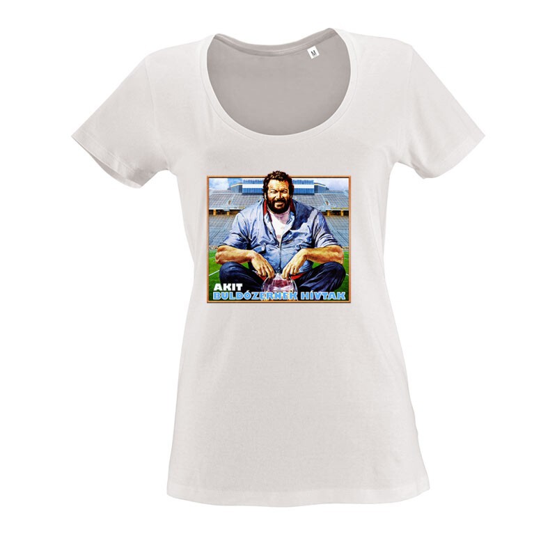 Akit Buldózernek O nyakú női póló