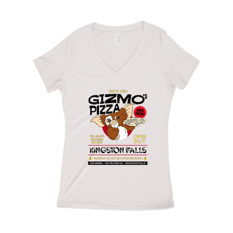 Gizmo Pzza Női póló V kivágott
