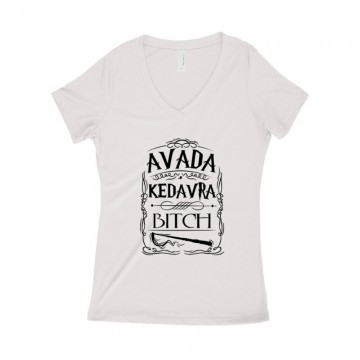 Avada Kedavra Női póló V kivágott