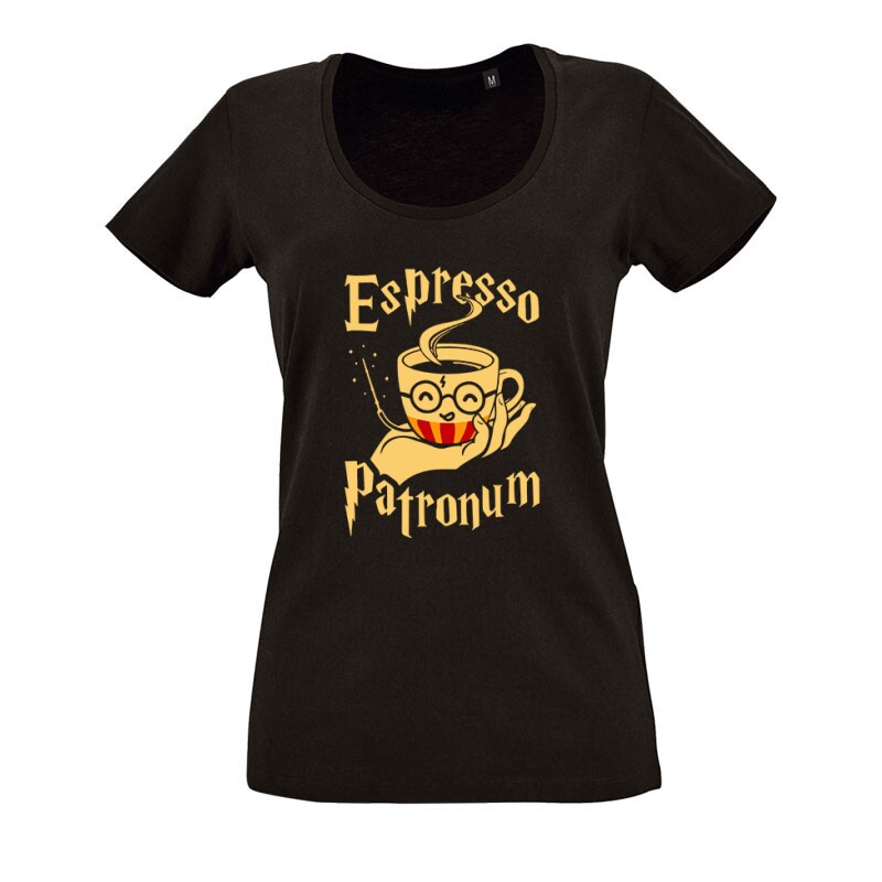 Espresso Patronum O nyakú női póló