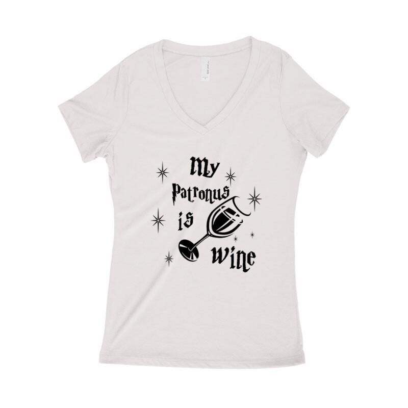 My Patronus is Wine Női póló V kivágott