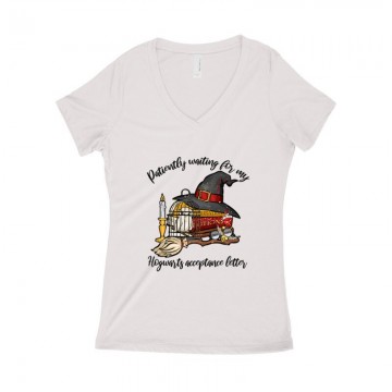 Patiently Waiting(Bagoly) Női póló V kivágott