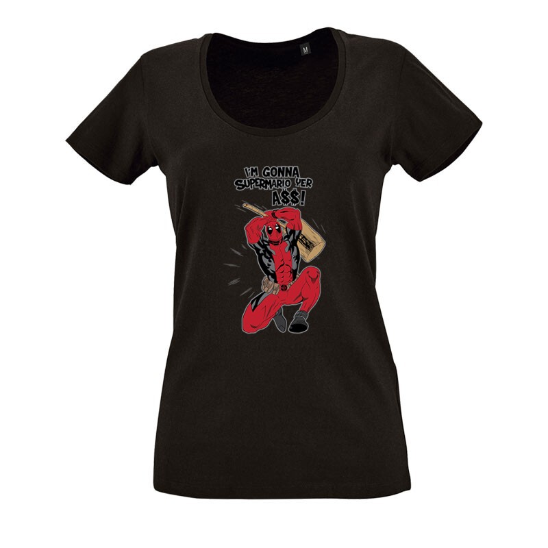 Supermario O nyakú női póló