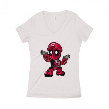 Mario Női póló V kivágott