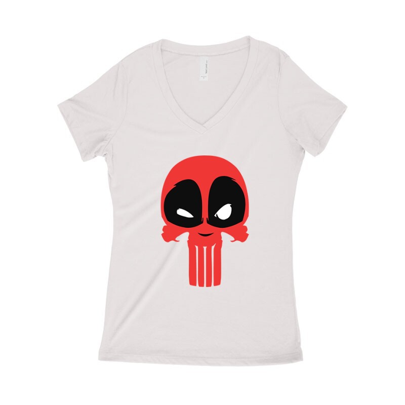 Punisher(DP) Női póló V kivágott