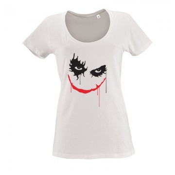 Joker Face O nyakú női póló