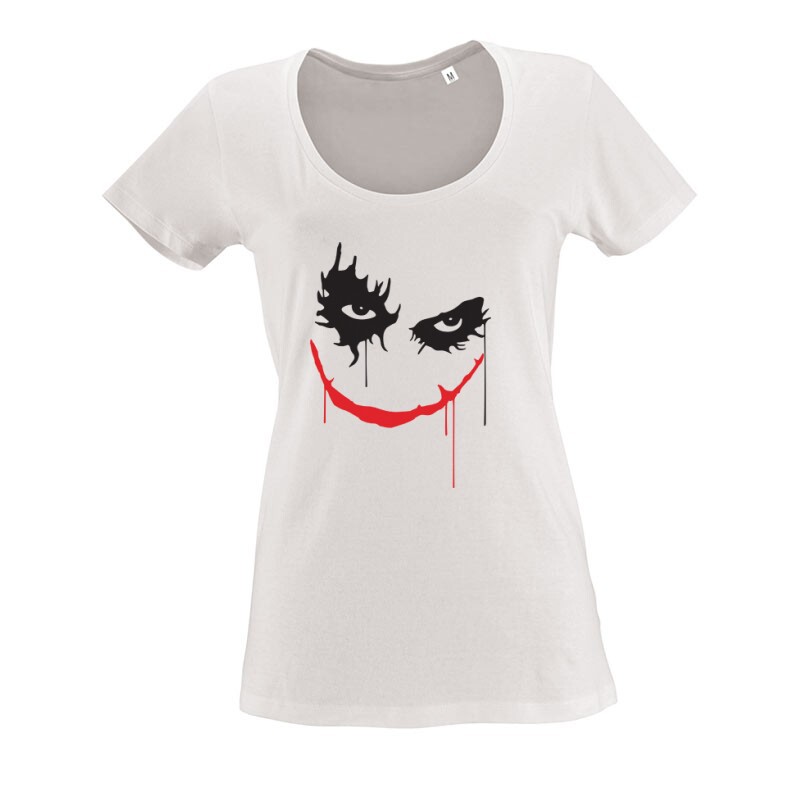 Joker Face O nyakú női póló