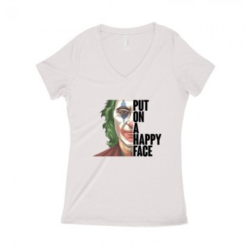 Happy Face Női póló V kivágott