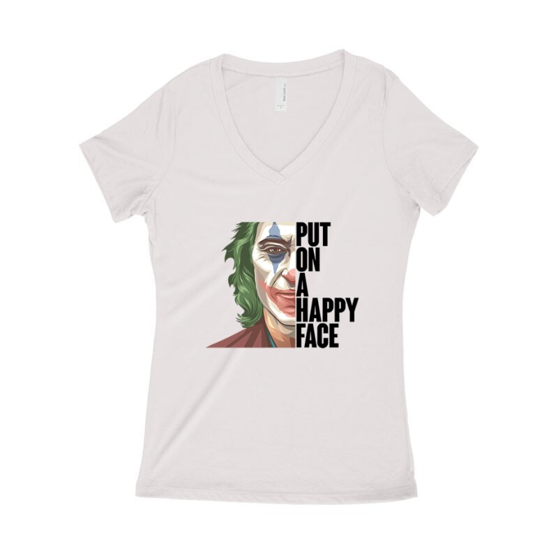 Happy Face Női póló V kivágott