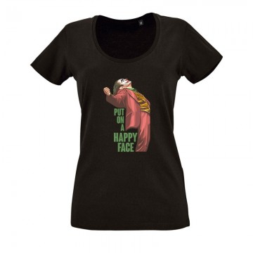Put On A Happy Face O nyakú női póló