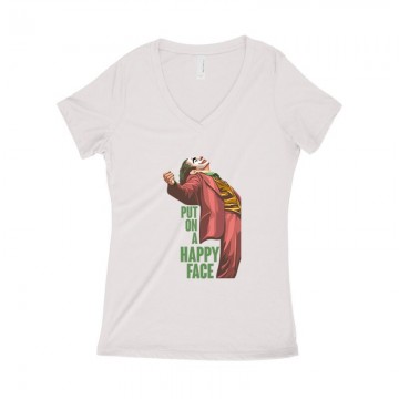 Put On A Happy Face Női póló V kivágott