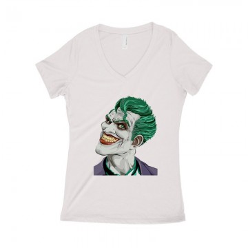 Joker Face Color Női póló V kivágott