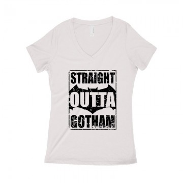 Straight Outta Gotham Női póló V kivágott