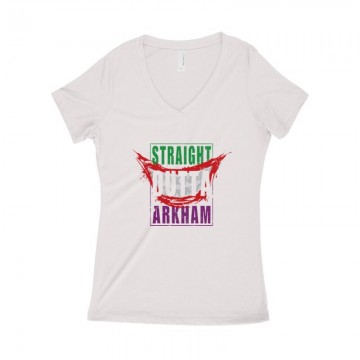 Straight Outta Arkham Női póló V kivágott