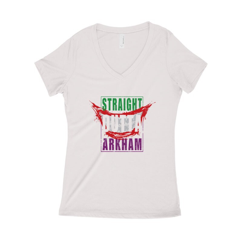 Straight Outta Arkham Női póló V kivágott