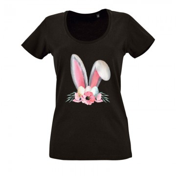 Nyuszifül O nyakú női póló