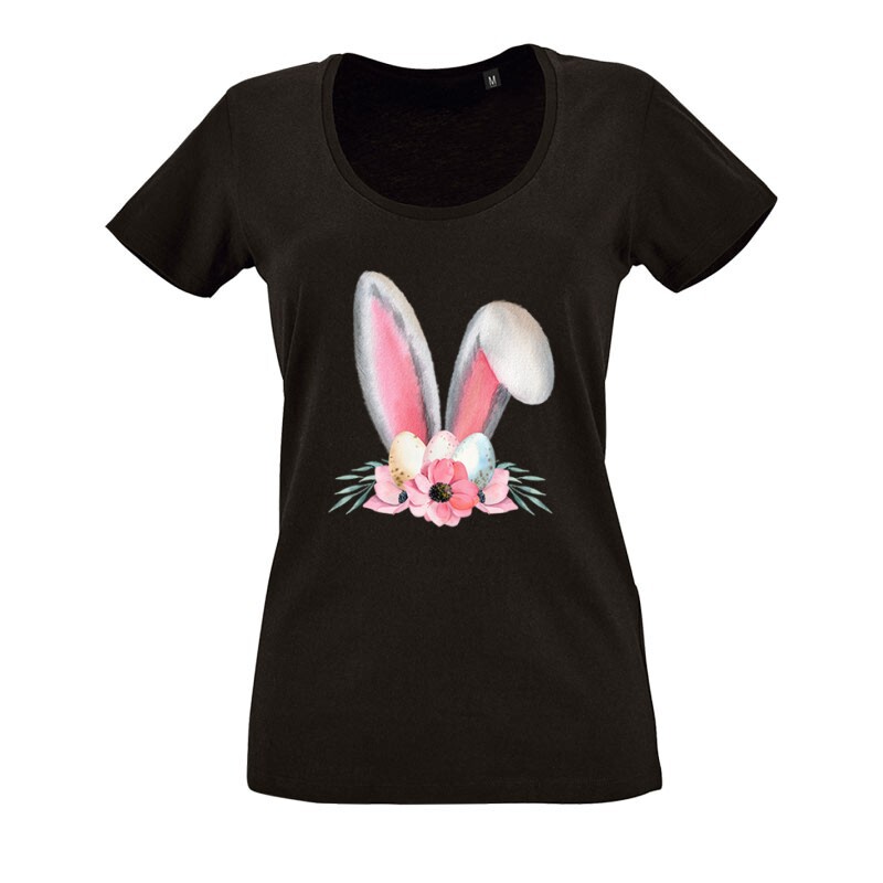 Nyuszifül O nyakú női póló