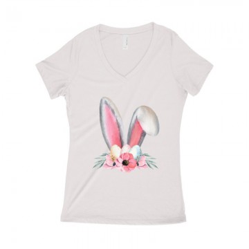 Nyuszifül Női póló V kivágott