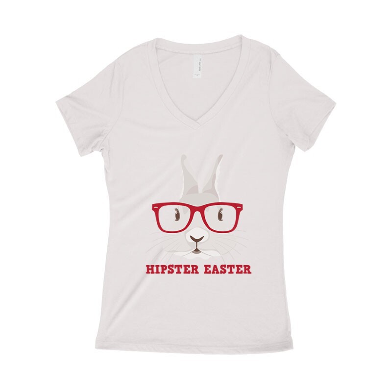 Hipster Easter Női póló V kivágott