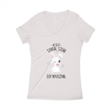 Az Élet Nyuszival Női póló V kivágott