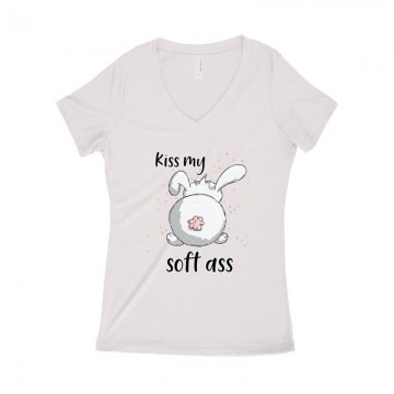 Kiss My Soft Ass Női póló V kivágott