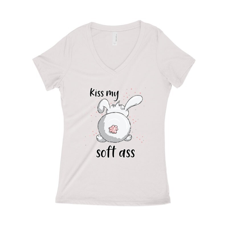 Kiss My Soft Ass Női póló V kivágott