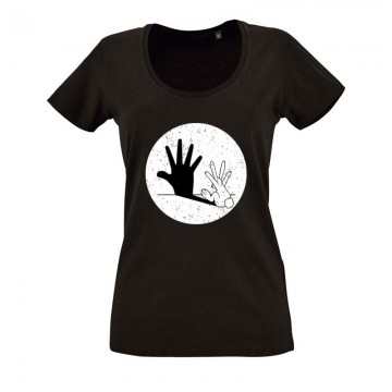 Nyuszi Árnyék O nyakú női póló