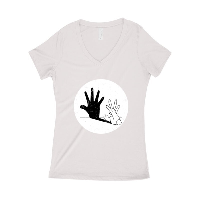 Nyuszi Árnyék Női póló V kivágott