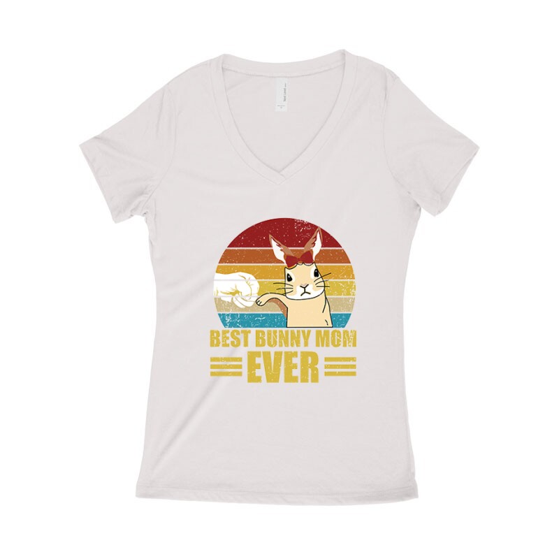 Best Bunny Mom Női póló V kivágott