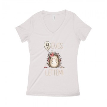 9 Éves Lettem Női póló V kivágott