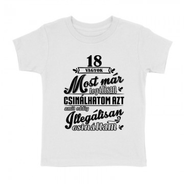 18 vagyok Gyermek póló