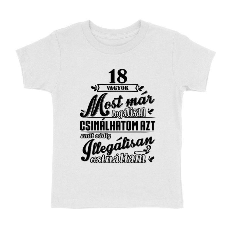 18 vagyok Gyermek póló