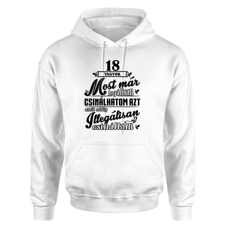 18 vagyok Unisex pulóver