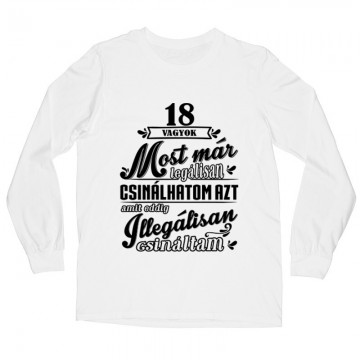 18 vagyok Hosszú ujjú póló