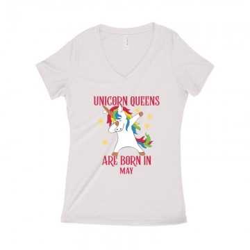 Unicorn Queens Május Női póló V kivágott