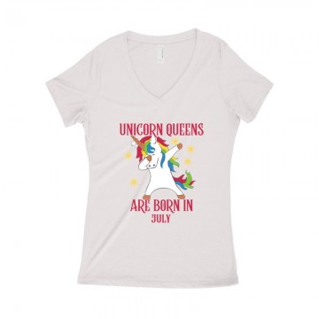 Unicorn Queens Július Női póló V kivágott