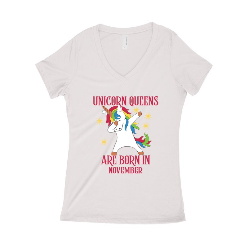 Unicorn Queens November Női póló V kivágott