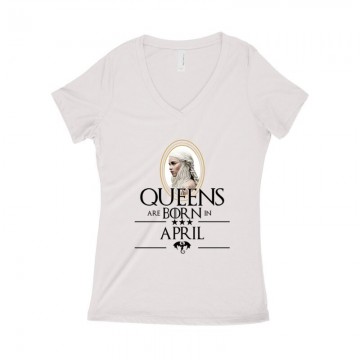 Queen Are Born (Daenerys) Április Női póló V kivágott