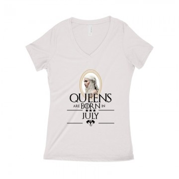 Queen Are Born (Daenerys) Július Női póló V kivágott