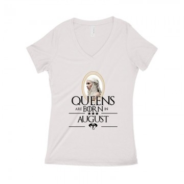 Queen Are Born (Daenerys) Augusztus Női póló V kivágott