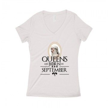 Queen Are Born (Daenerys) Szeptember Női póló V kivágott