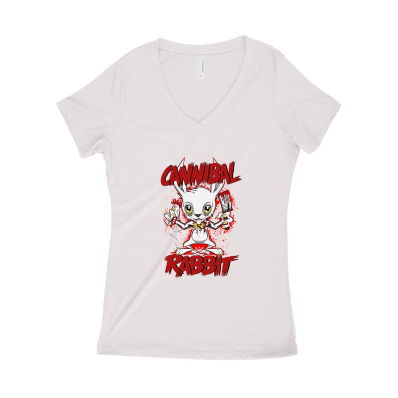 Cannibal Rabbit Női póló V kivágott