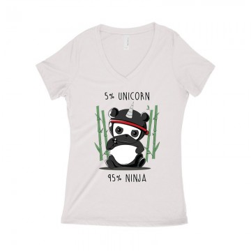 Ninja Panda Női póló V kivágott