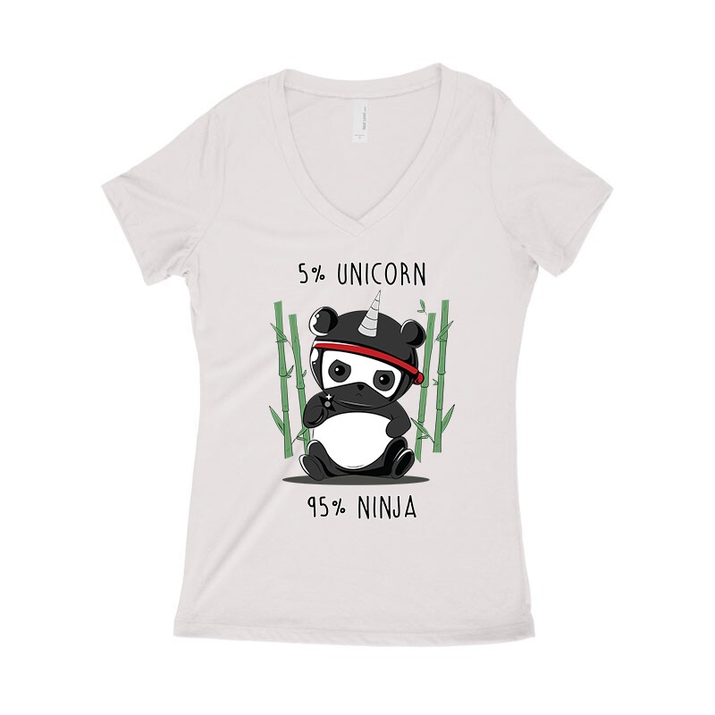 Ninja Panda Női póló V kivágott