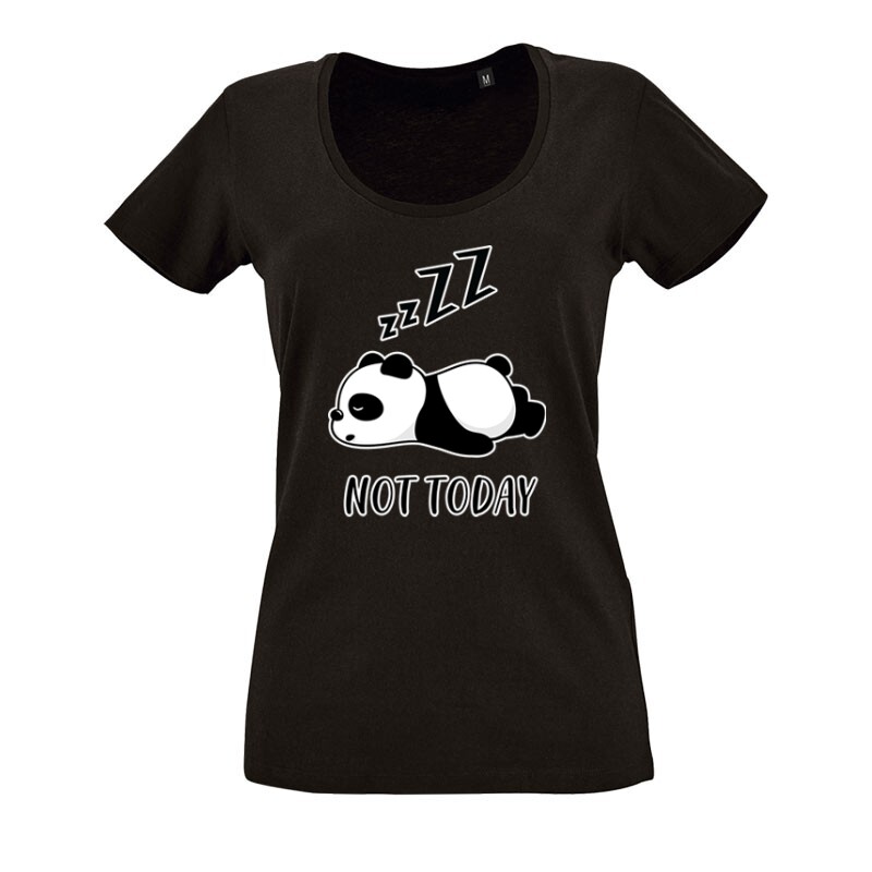 Not Today Panda O nyakú női póló