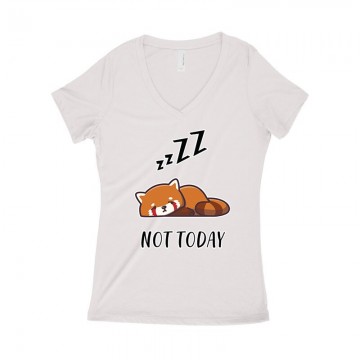 Not Today Red Panda Női póló V kivágott
