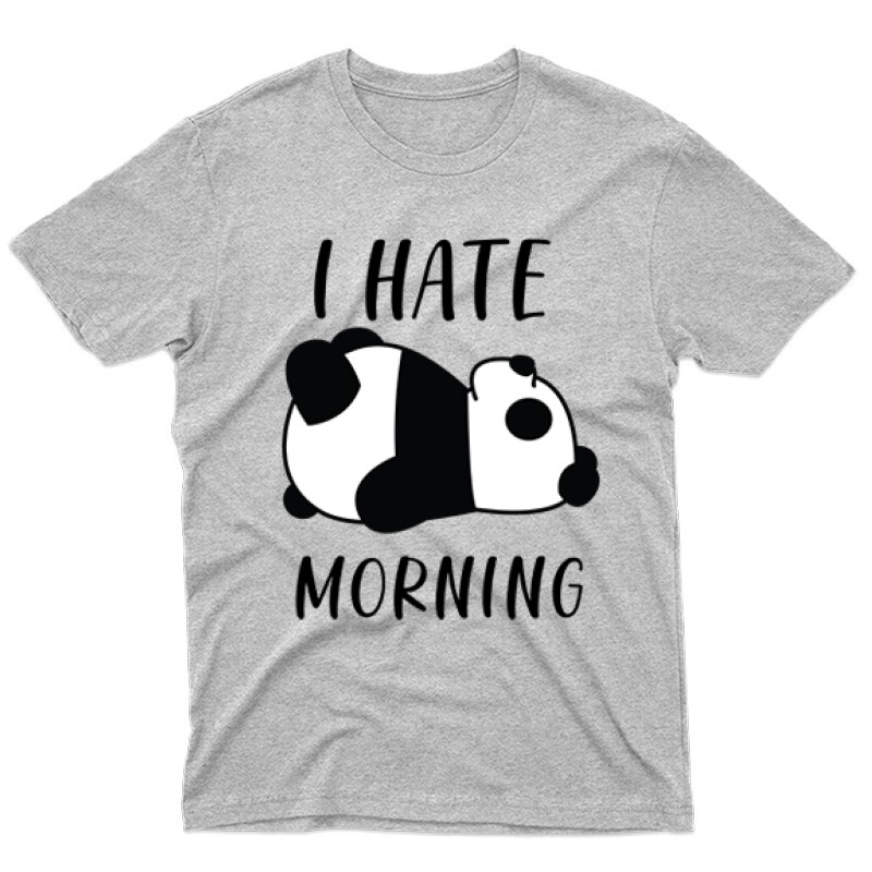 I Hate Morning Panda Férfi póló