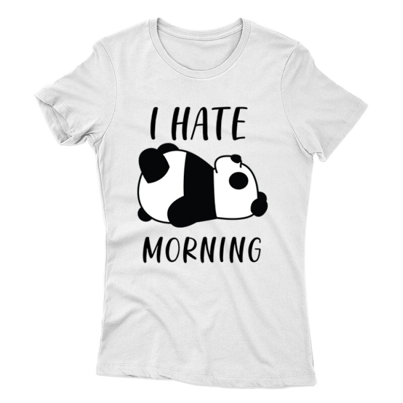 I Hate Morning Panda Női póló